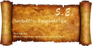 Serbán Emanuéla névjegykártya